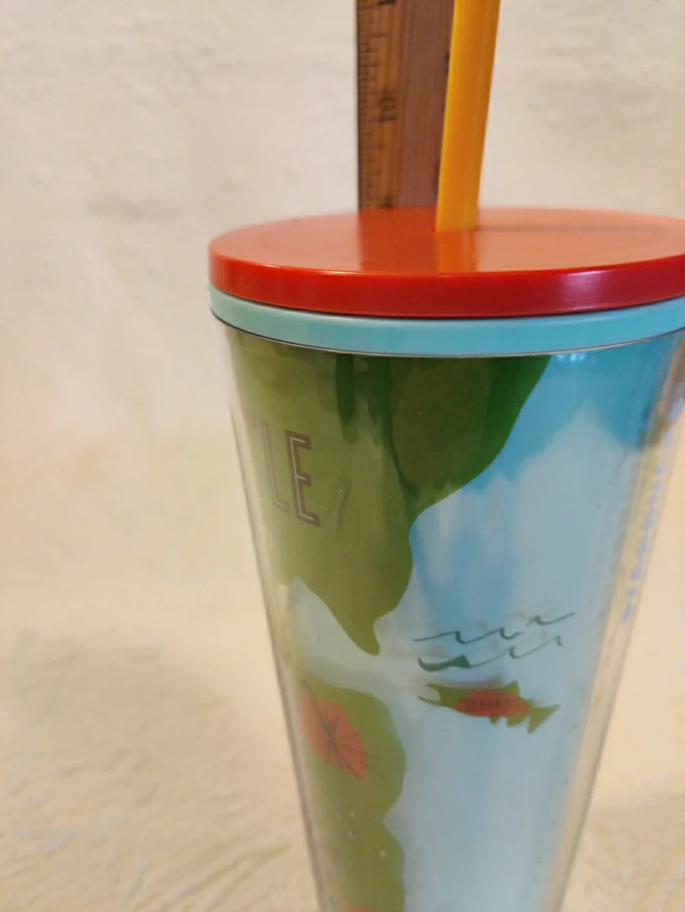 Starbucks Seattle Local Collection Cold Cup Tumbler Lid & Straw 24 oz ~ NEW! - Picture 10 of 10